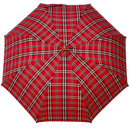 Tm 100. 58 Dark red tartan folding umbrella