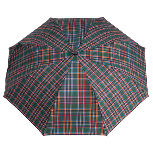 Tm 100. 63 Green orange tartan folding umbrella