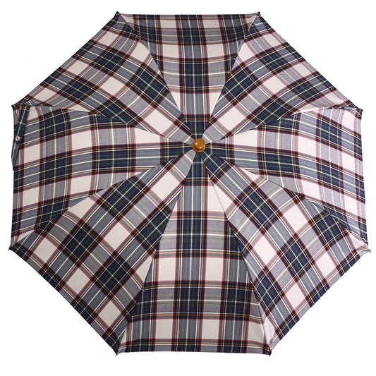 Tm 100. 7 Beige tartan folding umbrella