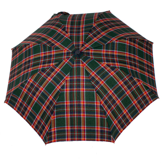 Tm 100. 42 Green red tartan folding umbrella
