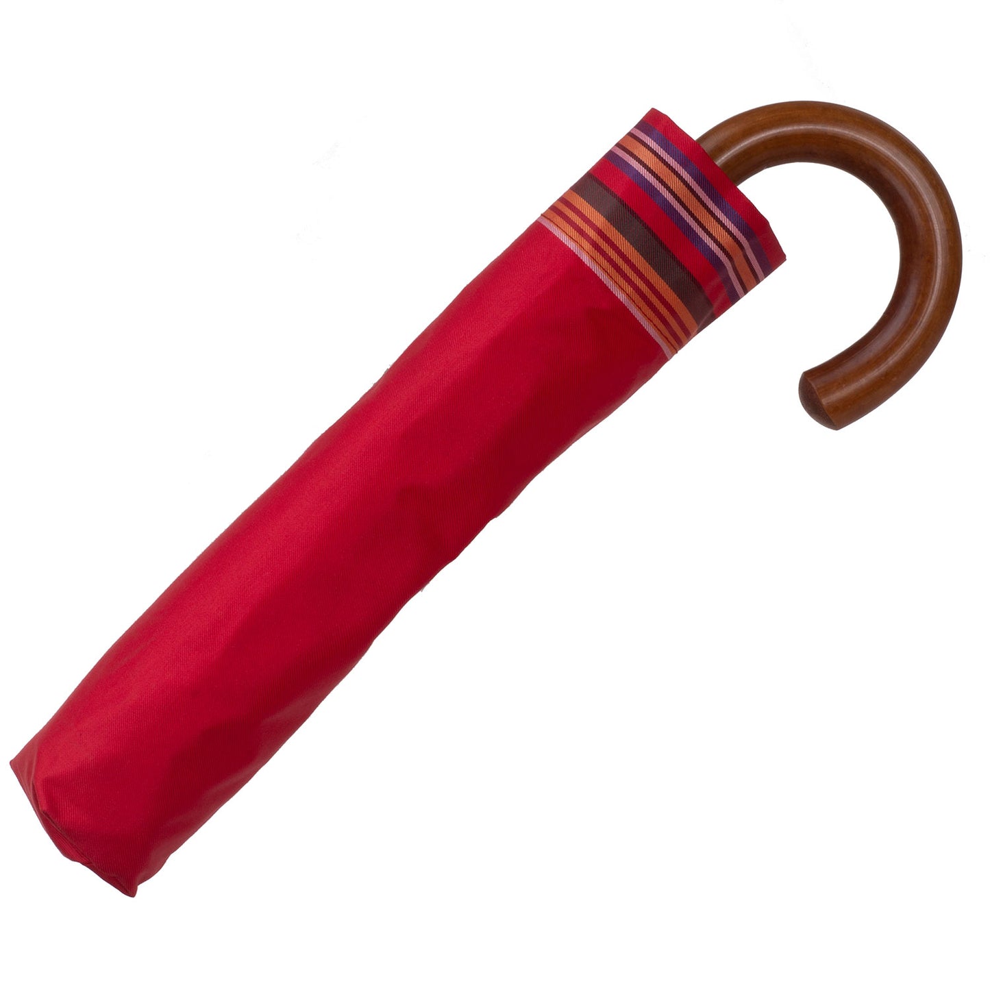 Ombrello pieghevole bordo romano rosso