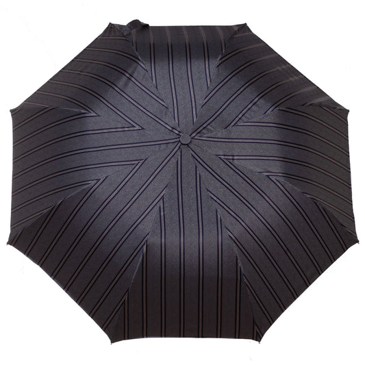 Tm 11800. 3 Folding umbrella grey blue stripes
