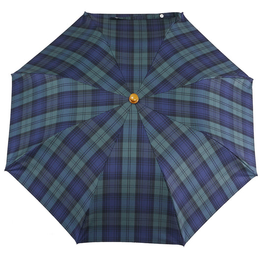Tm 100.  1  Black watch tartan folding umbrella