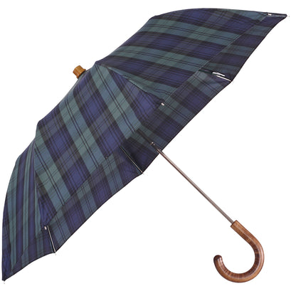 Tm 100.  1  Black watch tartan folding umbrella