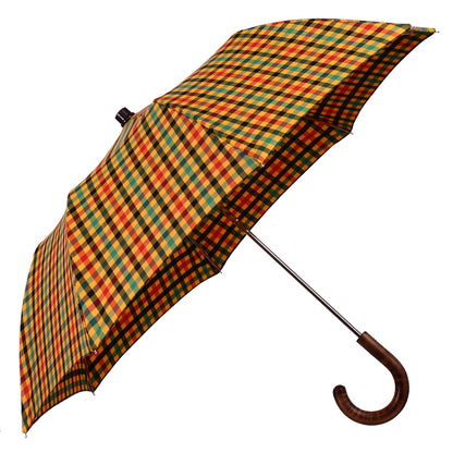 Tm 100. 24 Yellow tartan folding umbrella