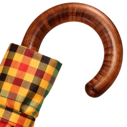Tm 100. 24 Yellow tartan folding umbrella