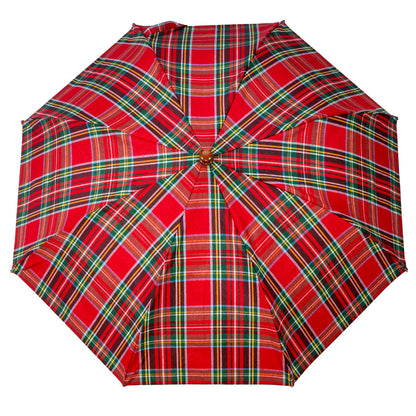 Tm 100. 41  Red tartan folding umbrella