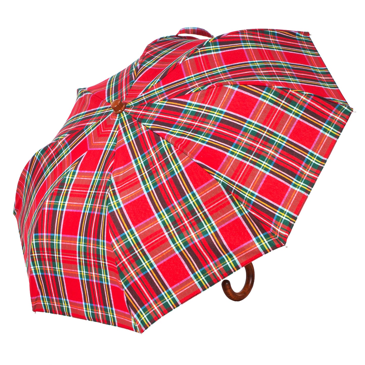 Tm 100. 41  Red tartan folding umbrella