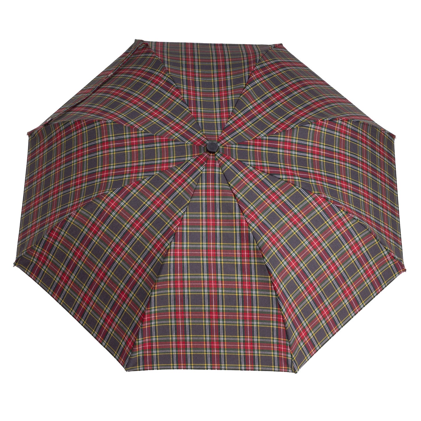 Tm 100. 59 Grey red tartan folding umbrella
