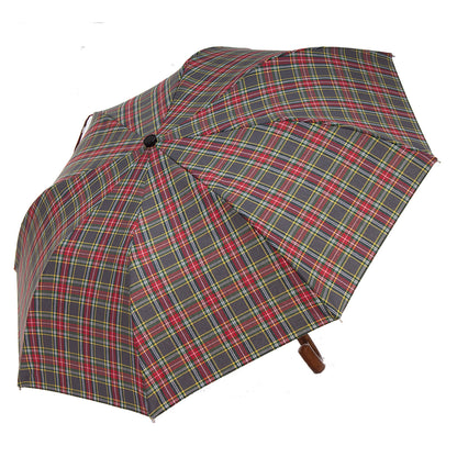 Tm 100. 59 Grey red tartan folding umbrella