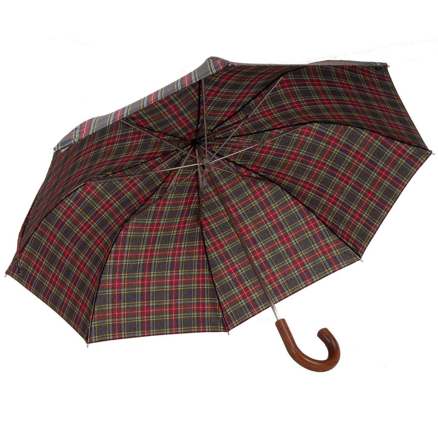 Tm 100. 59 Grey red tartan folding umbrella