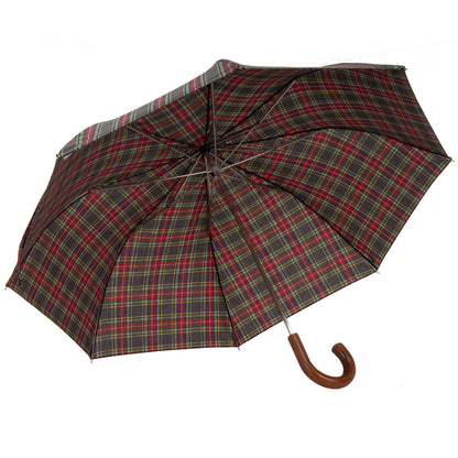 Tm 100. 59 Grey red tartan folding umbrella