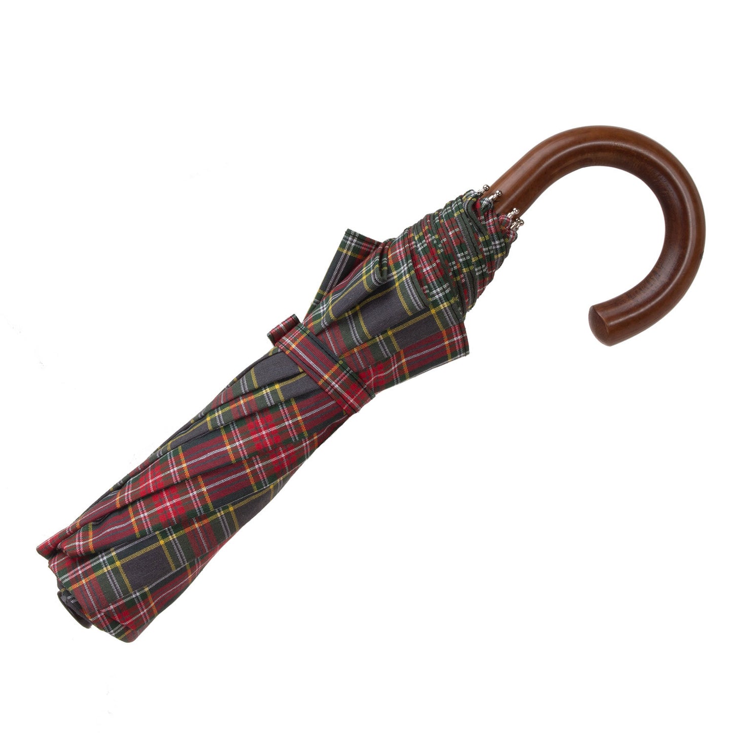Tm 100. 59 Grey red tartan folding umbrella