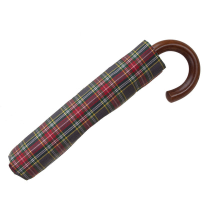 Tm 100. 59 Grey red tartan folding umbrella