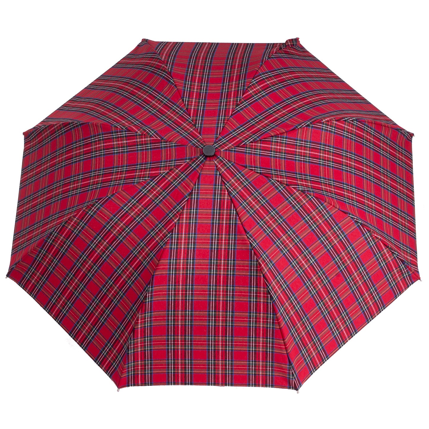 Tm 100. 61  Red blue tartan folding umbrella