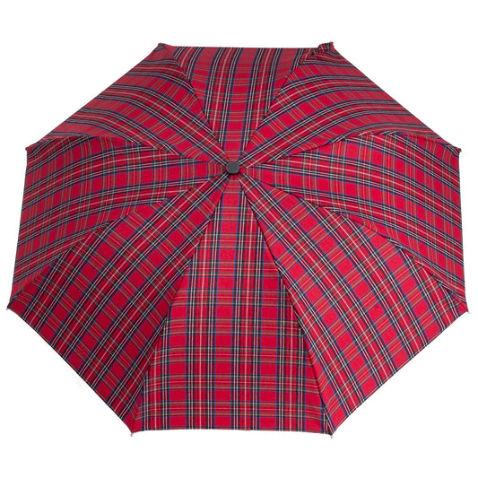 Tm 100. 61  Red blue tartan folding umbrella