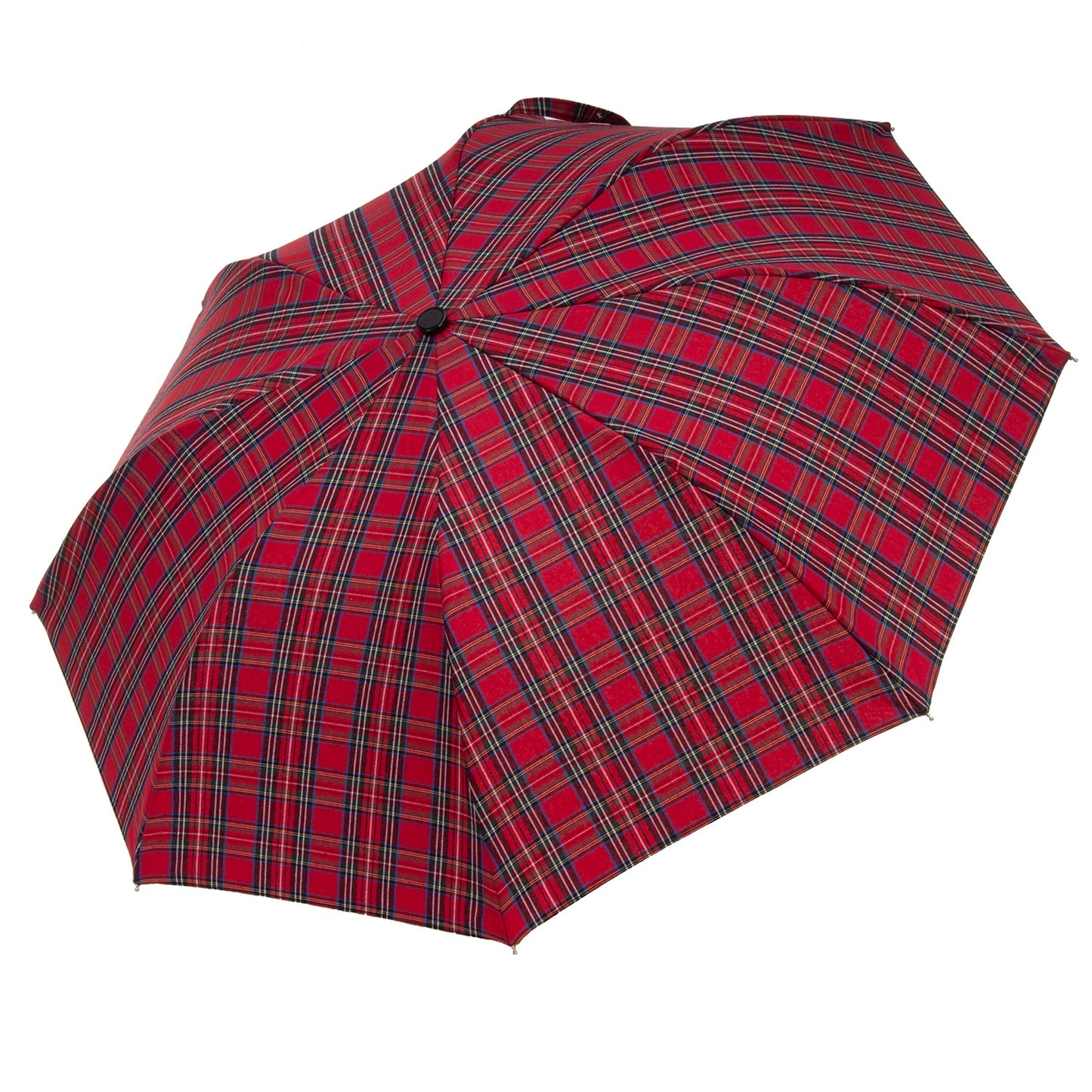 Tm 100. 61  Red blue tartan folding umbrella