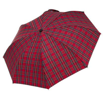Tm 100. 61  Red blue tartan folding umbrella