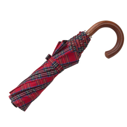 Tm 100. 61  Red blue tartan folding umbrella