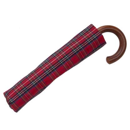 Tm 100. 61  Red blue tartan folding umbrella