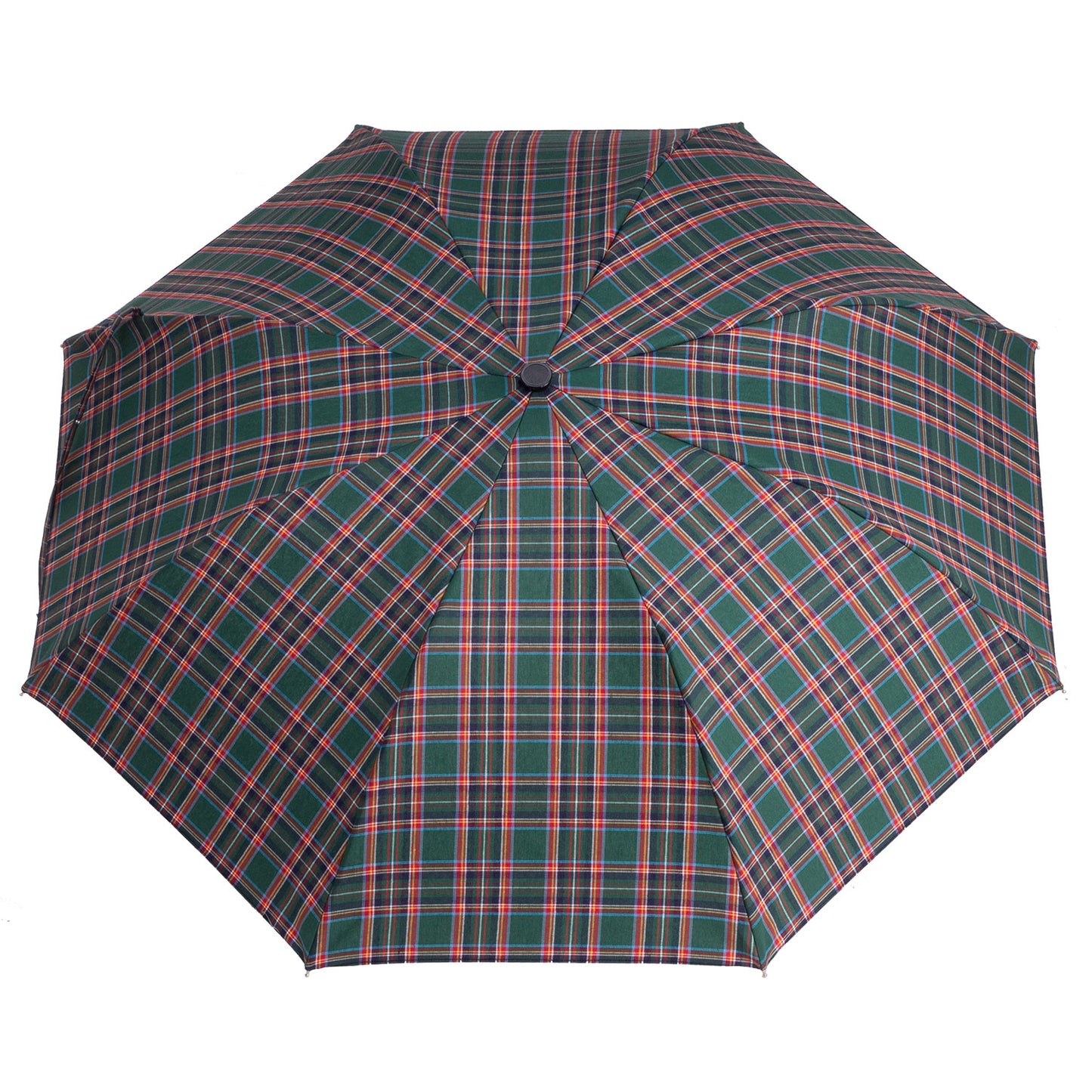 Tm 100. 63  Green orange tartan folding umbrella