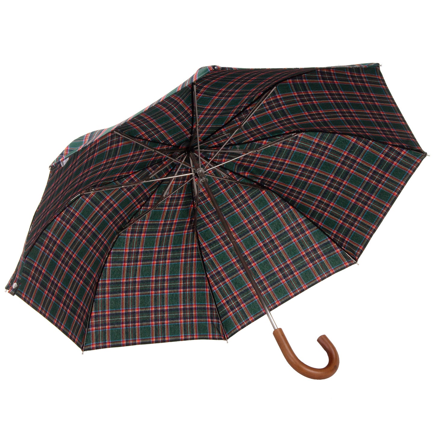Tm 100. 63  Green orange tartan folding umbrella