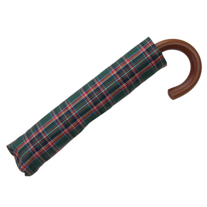 Tm 100. 63  Green orange tartan folding umbrella