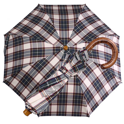 Tm 100. 7 Beige tartan folding umbrella