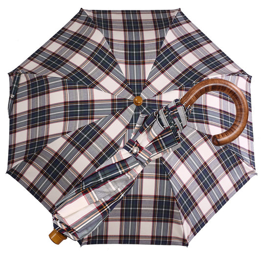 Tm 100. 7 Beige tartan folding umbrella