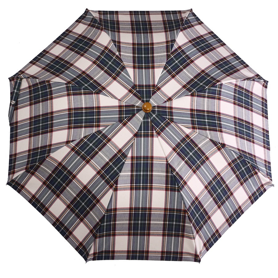 Tm 100. 7 Beige tartan folding umbrella