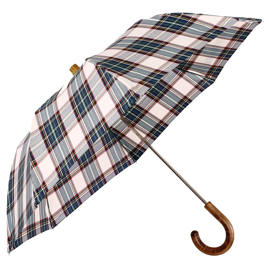 Tm 100. 7 Beige tartan folding umbrella