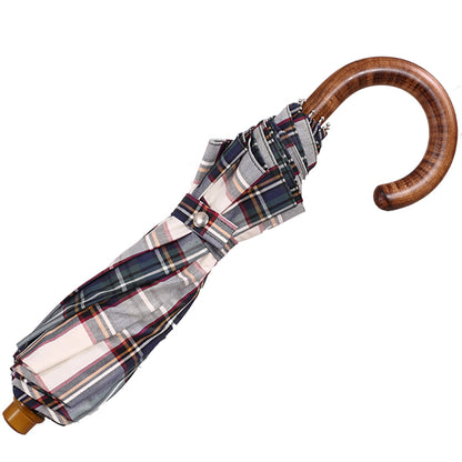 Tm 100. 7 Beige tartan folding umbrella