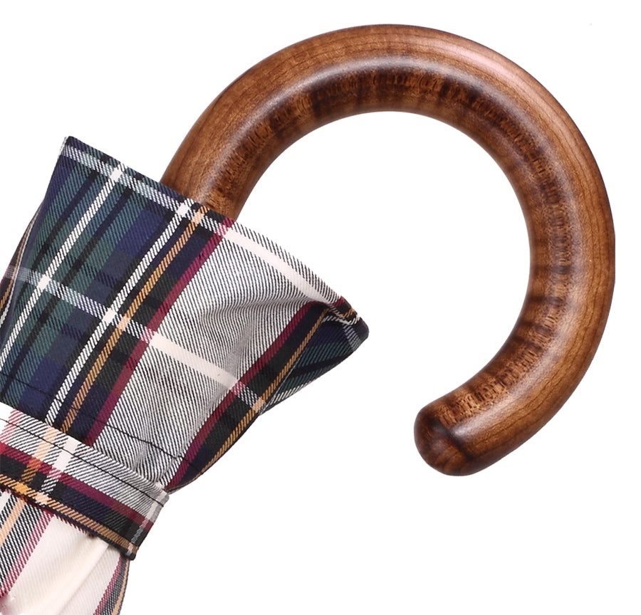 Tm 100. 7 Beige tartan folding umbrella