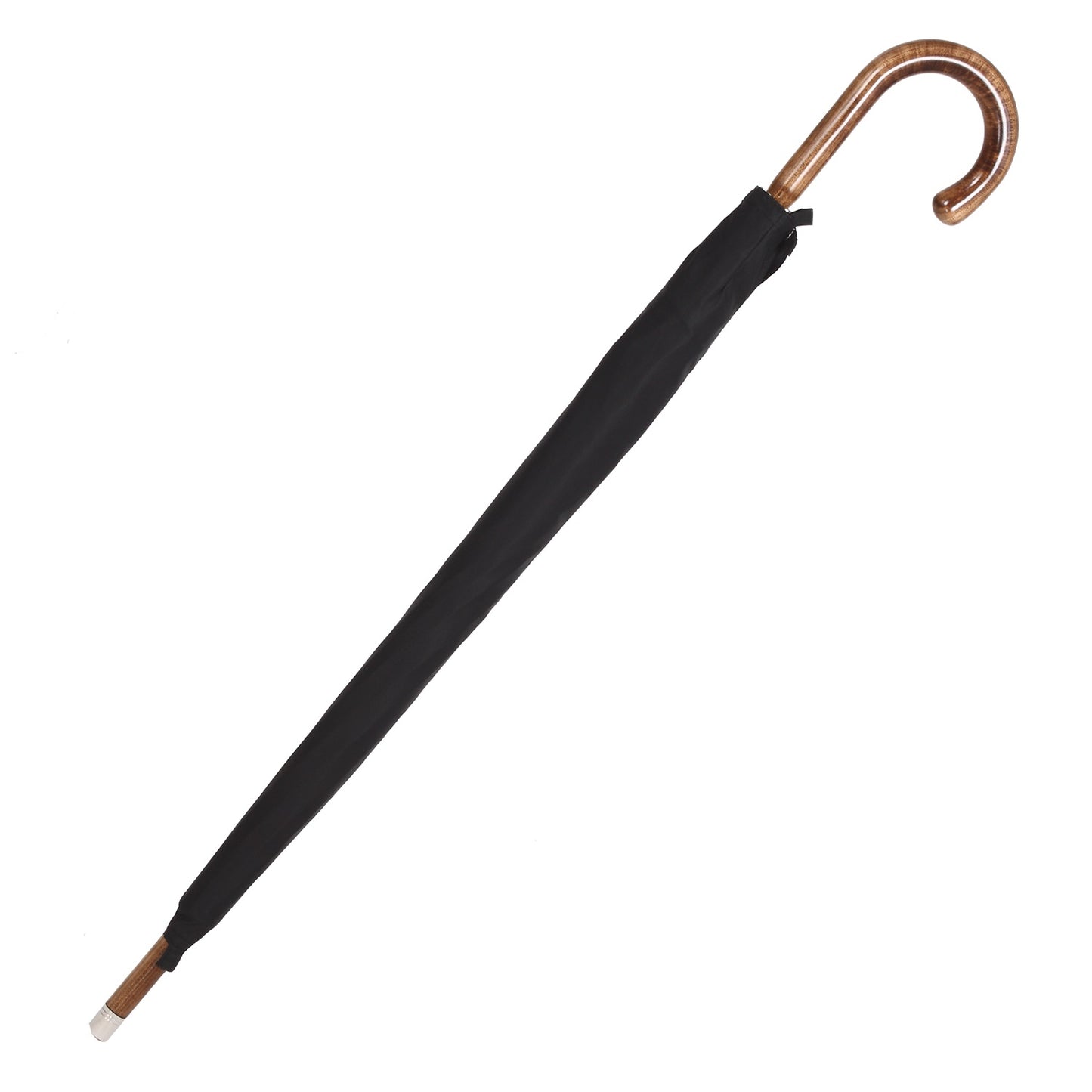 Handcrafted Umbrella with Solid Black Maple Handle – Art. 1100 | Made in Italy