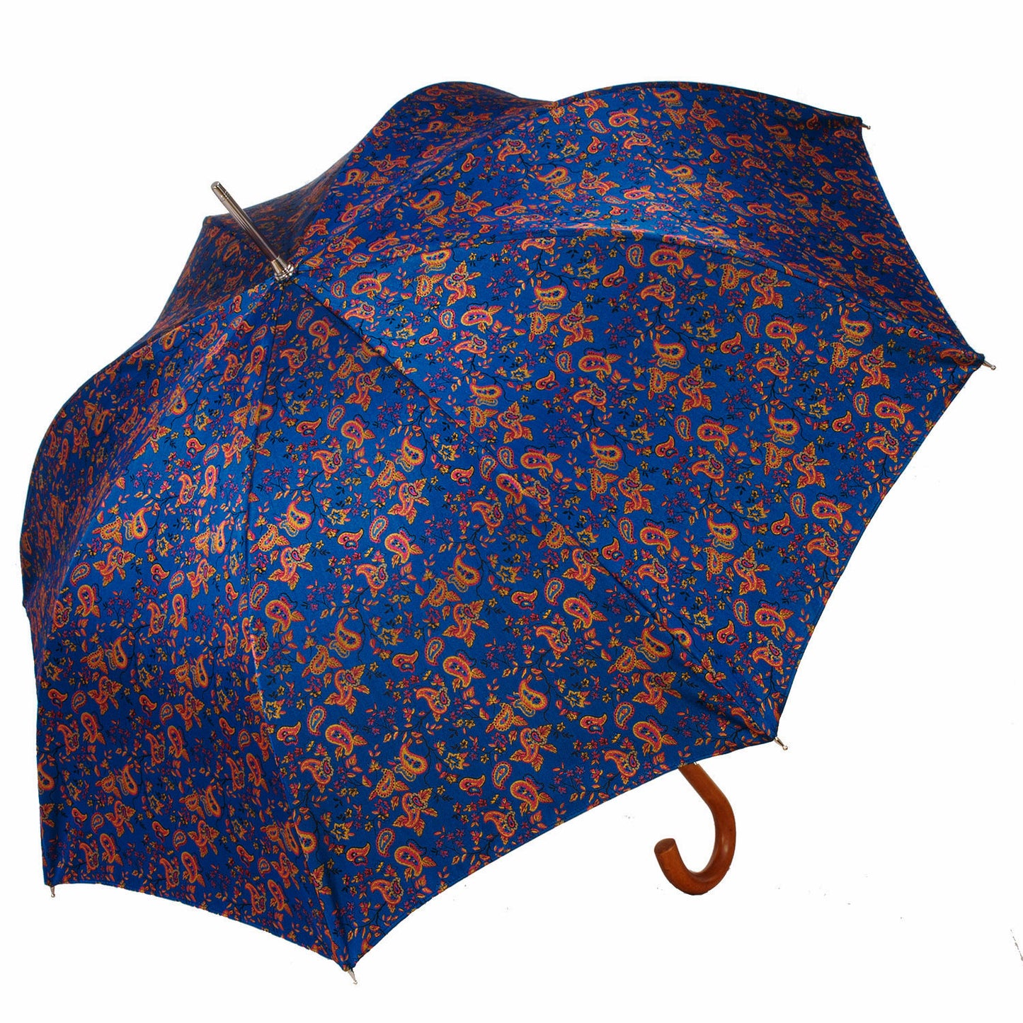 A11100.1 Ombrelli Fornara automatico Light blue paisley pattern