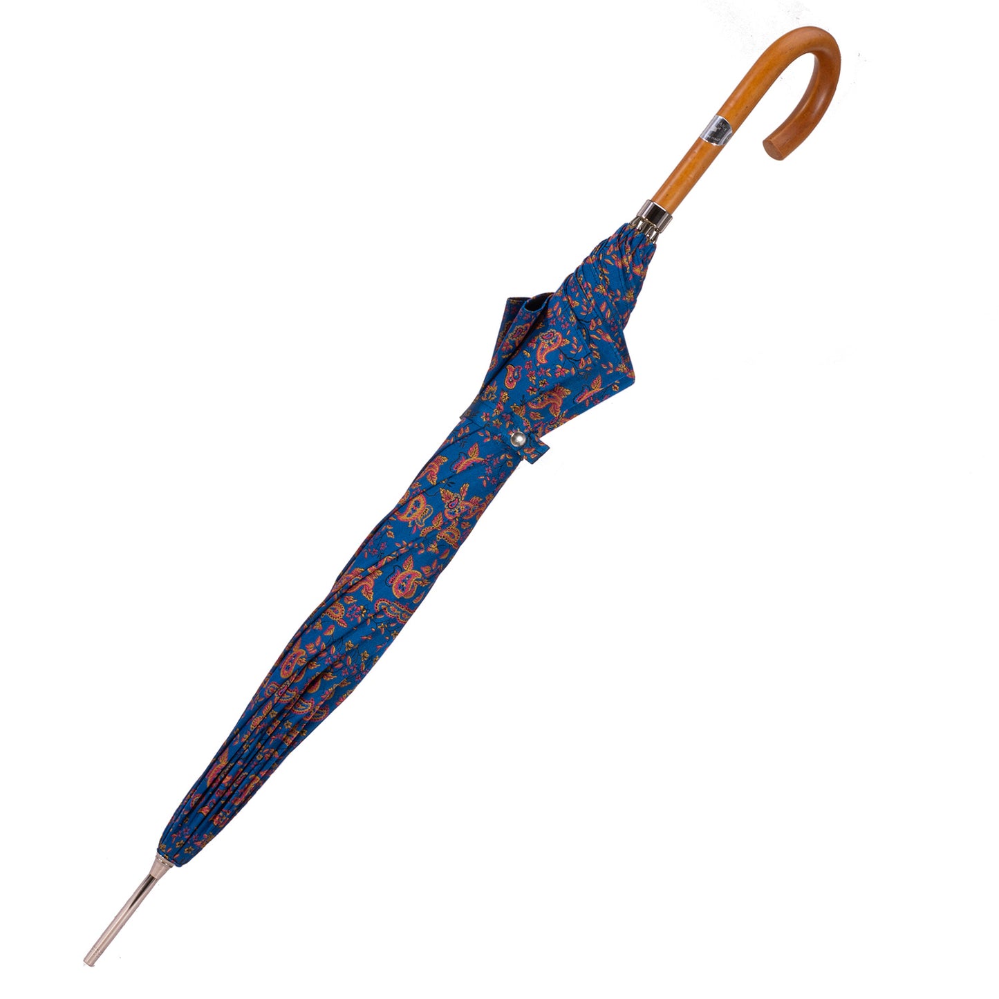 A11100.1 Ombrelli Fornara automatico Light blue paisley pattern