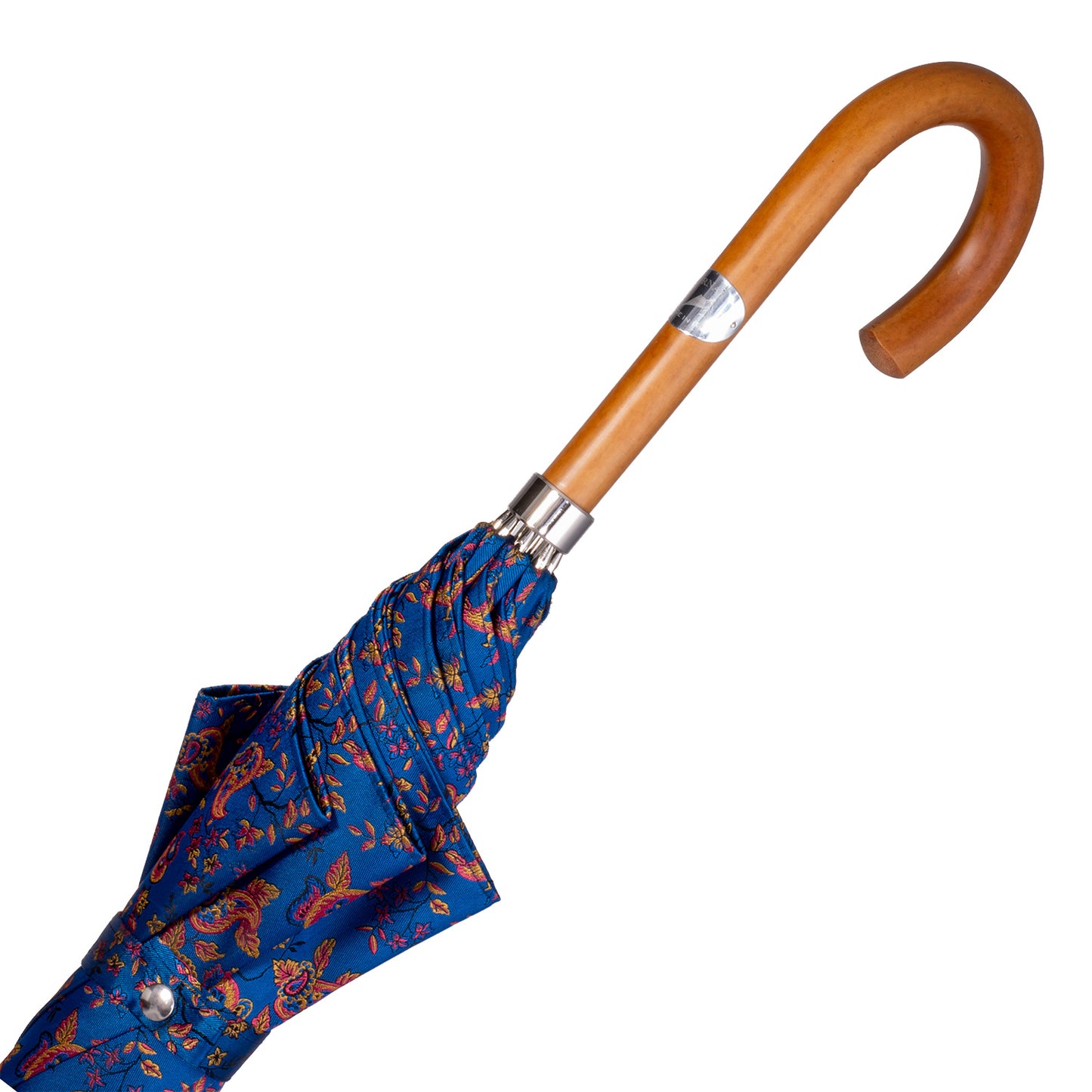 A11100.1 Ombrelli Fornara automatico Light blue paisley pattern