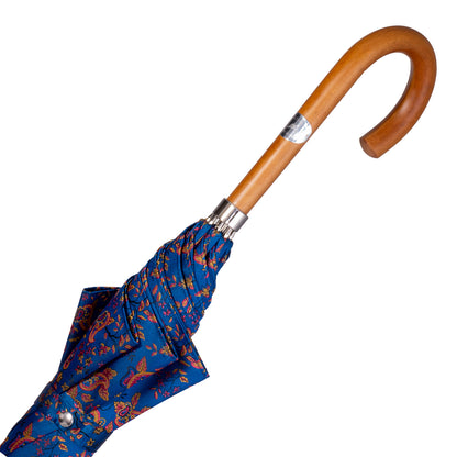 A11100.1 Ombrelli Fornara automatico Light blue paisley pattern