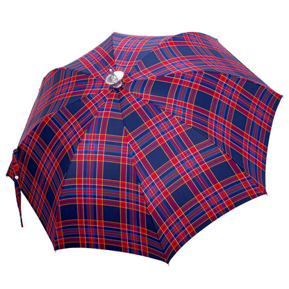 Art. 100. 34  Seat Umbrella Tartan blue red