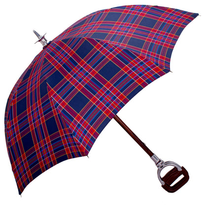 Art. 100. 34  Seat Umbrella Tartan blue red