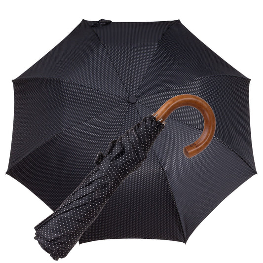 Tm 8600.2    Black with polka dots grey folding umbrella