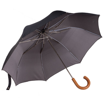 Tm 8600.2    Black with polka dots grey folding umbrella
