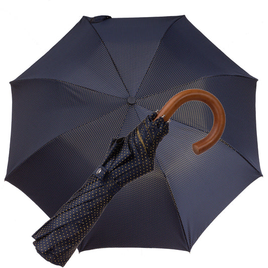 Tm 8600.3   Blue with polka dots yellow folding umbrella