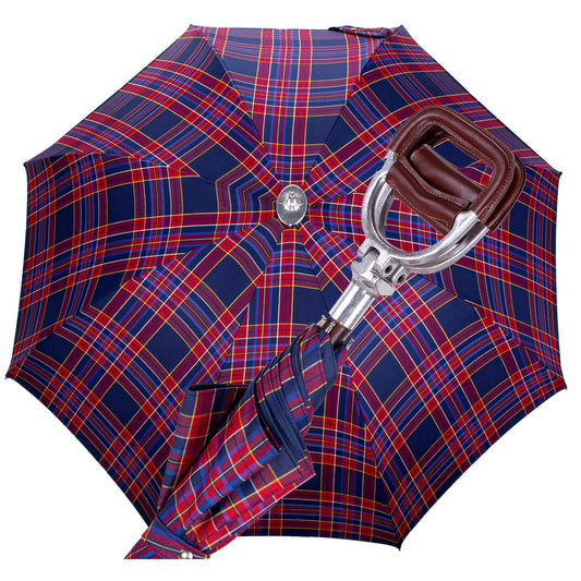 Art. 100. 34  Seat Umbrella Tartan blue red