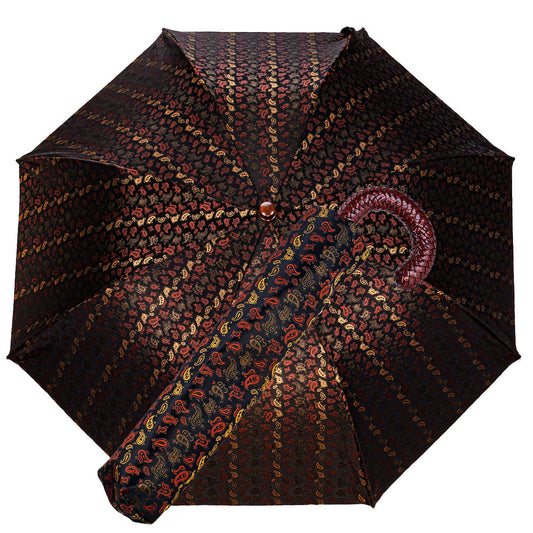 Tm 9800. 1  Folding umbrella brown cashmere design