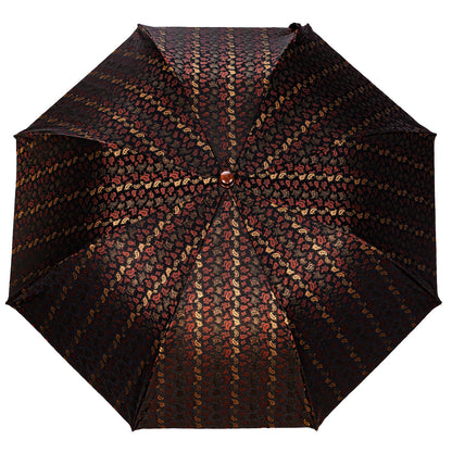 Tm 9800. 1  Folding umbrella brown cashmere design