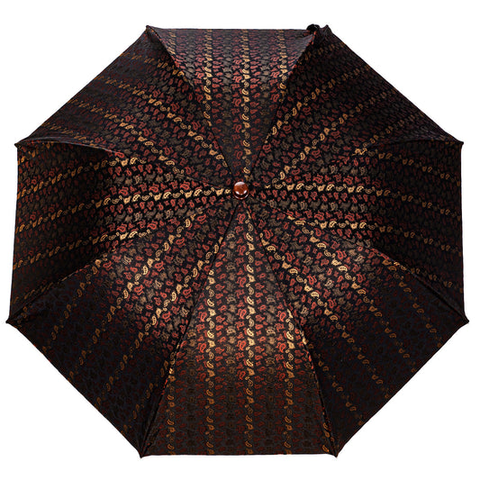 Tm 9800. 1  Folding umbrella brown cashmere design
