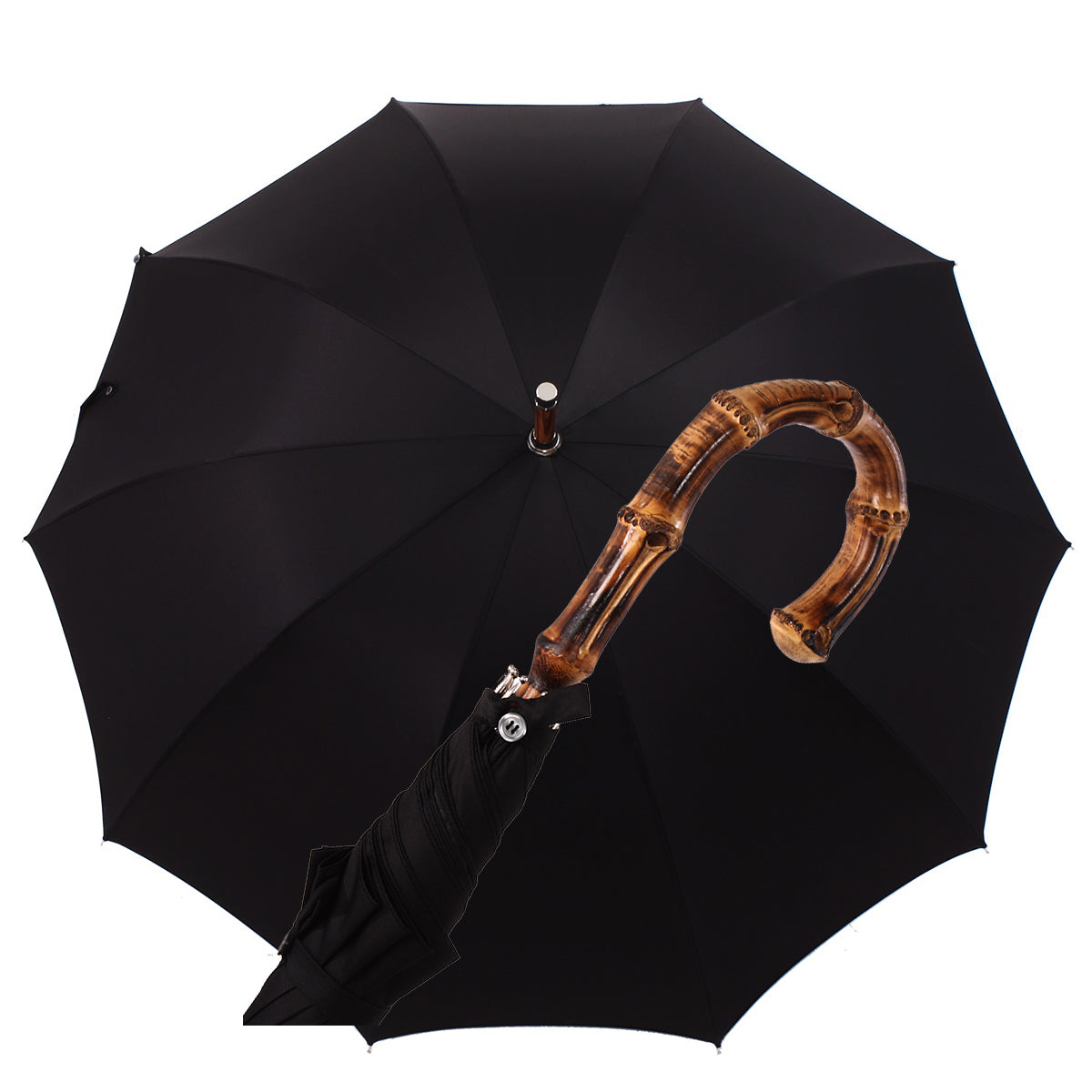 Solid Whangee umbrella black