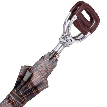 Art. 100. 4 Ombrelli Fornara Seat Umbrella Tartan olive