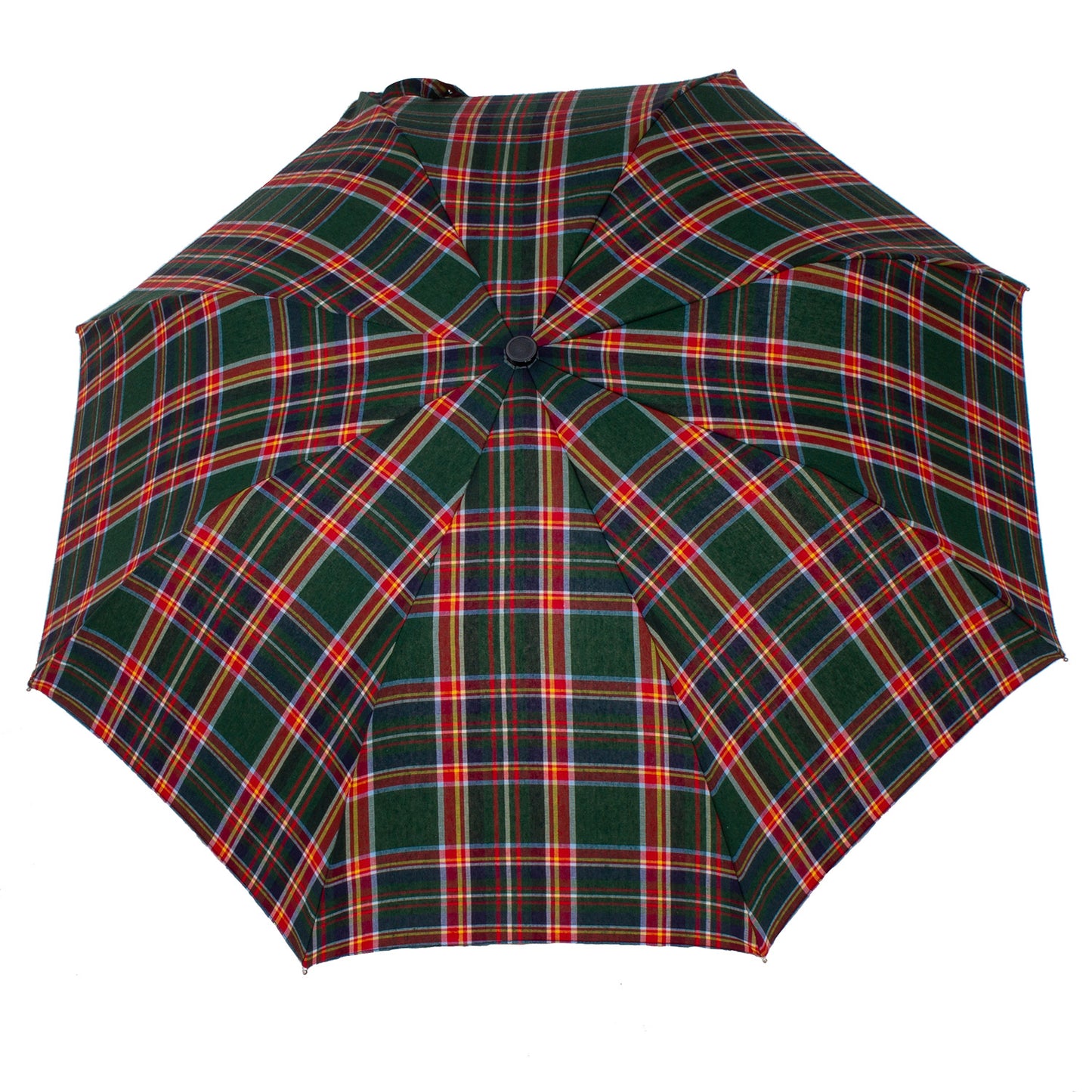 Tm 100. 42  Green red tartan folding umbrella